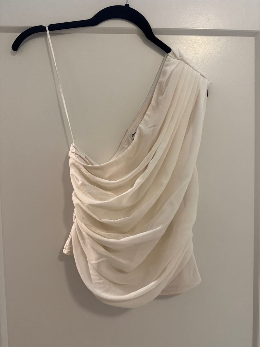 Abercrombie & Fitch Cream One-Shoulder Top